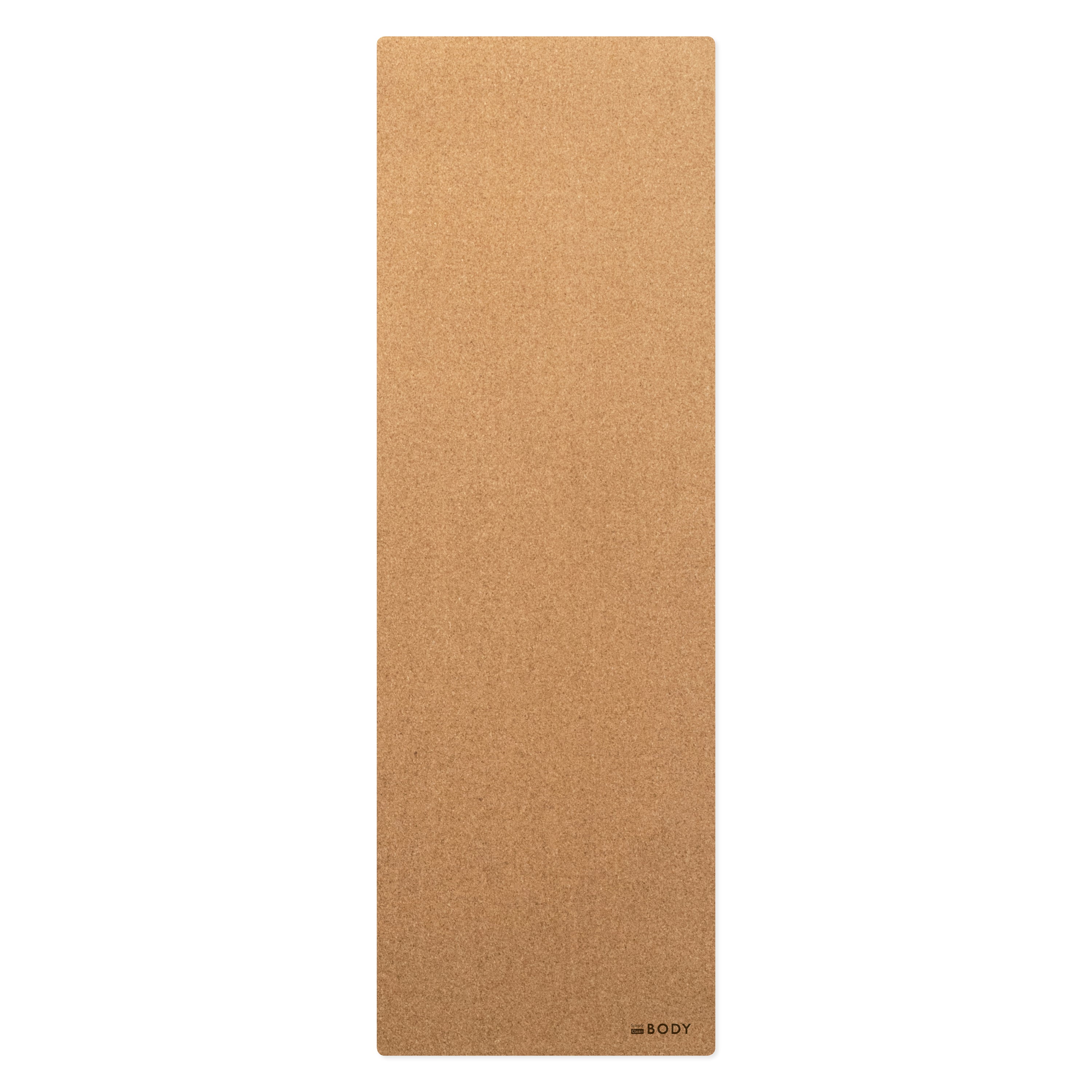 Cork yoga mat on a white background. Simply Clean Active Cork Yoga Mat